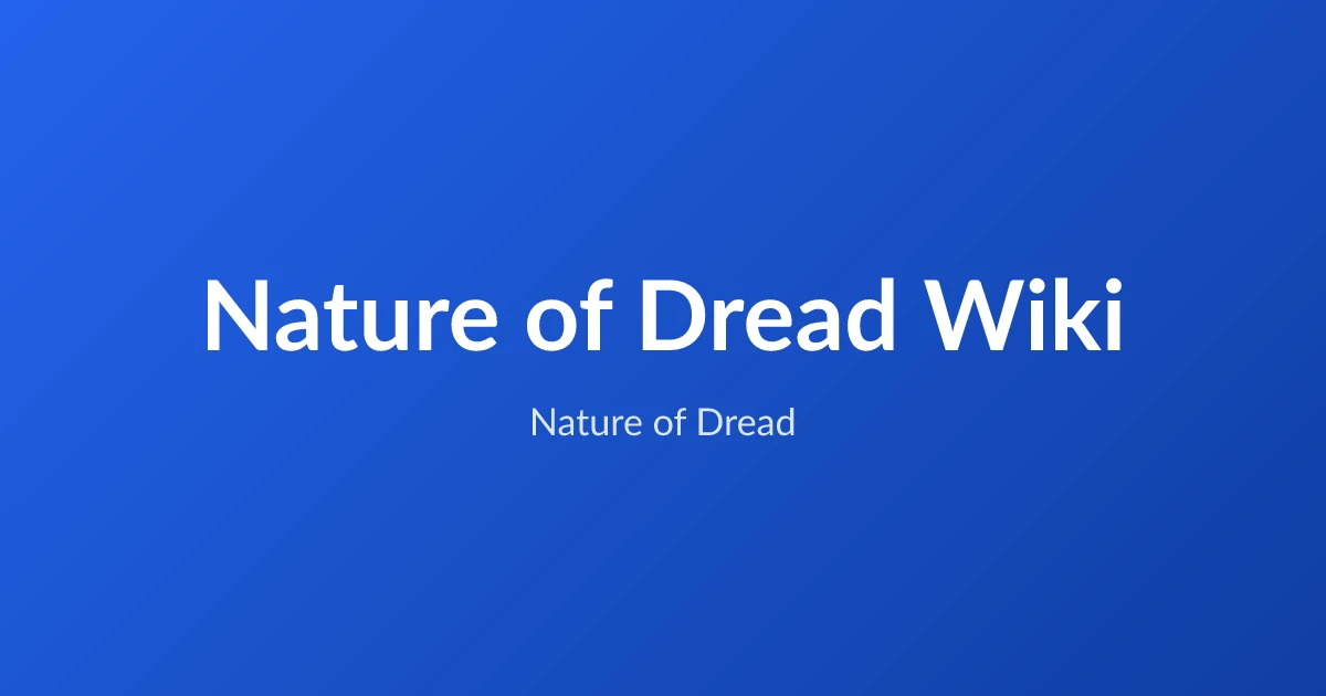 Nature of Dread game artwork